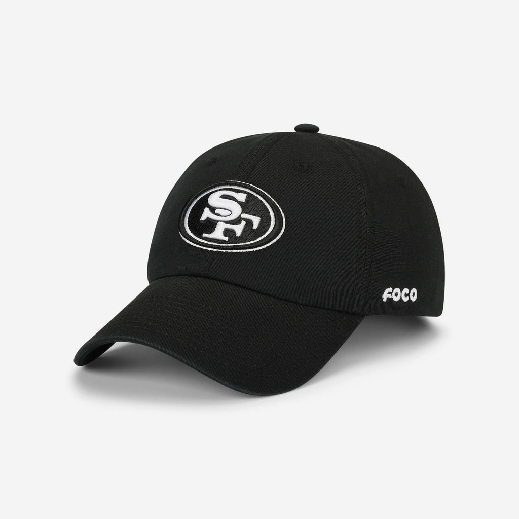 San Francisco 49ers Black & White Casual Cap FOCO - FOCO.com