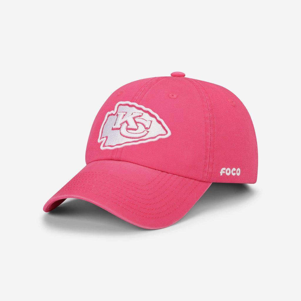 Kansas City Chiefs Magenta & White Casual Cap FOCO - FOCO.com