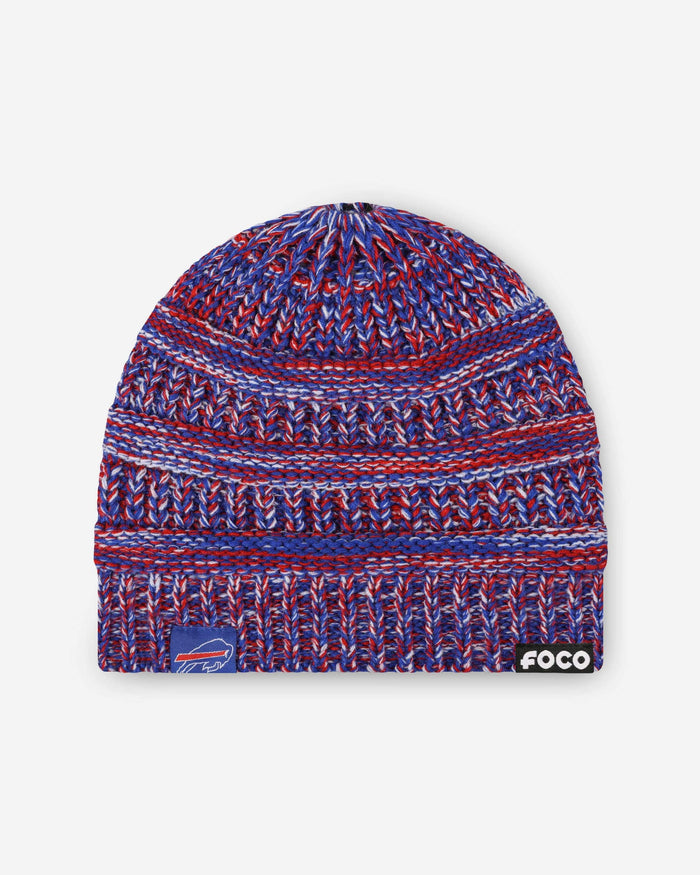 Buffalo Bills Womens Color Wave Ponytail Beanie FOCO - FOCO.com