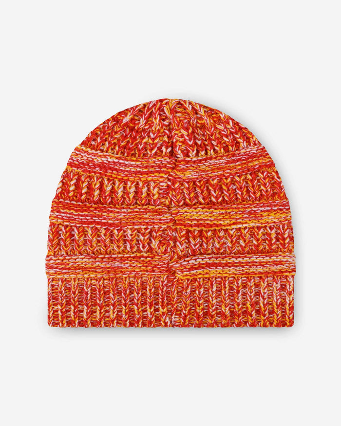 Kansas City Chiefs Womens Color Wave Ponytail Beanie FOCO - FOCO.com