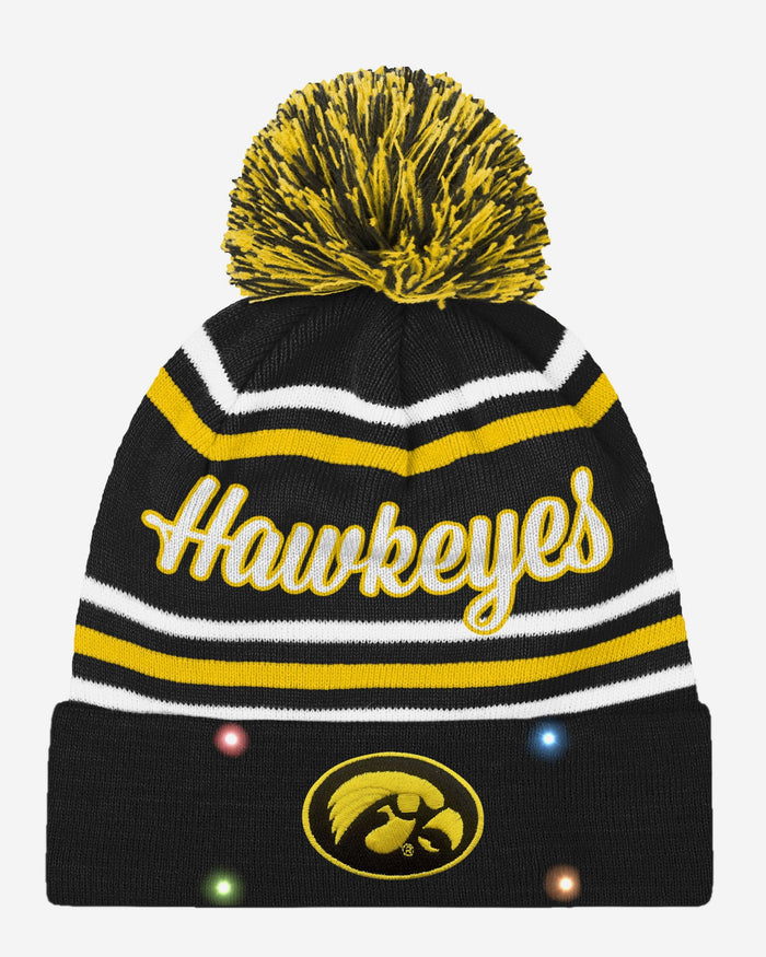 Iowa Hawkeyes Womens Wordmark Script Light Up Beanie FOCO - FOCO.com