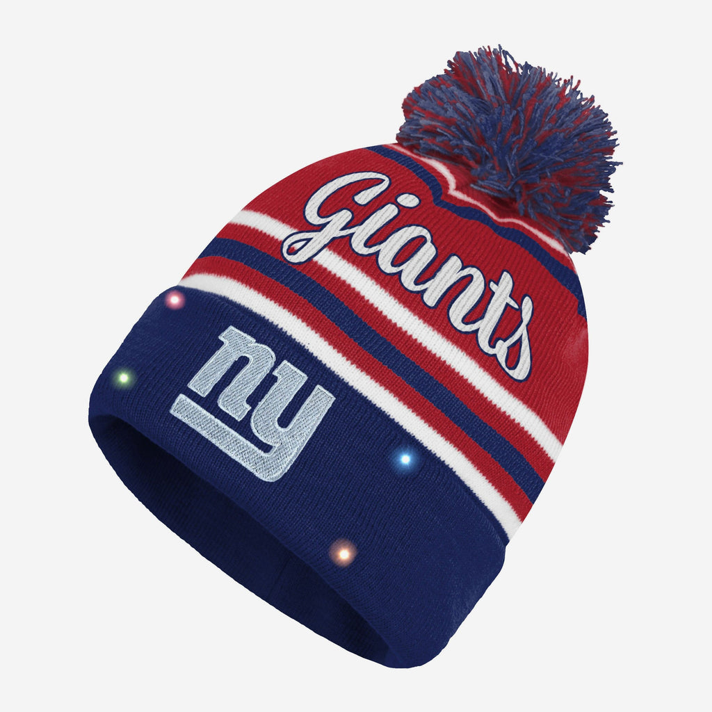 New York Giants Womens Wordmark Script Light Up Beanie FOCO - FOCO.com