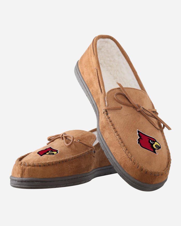 Louisville Cardinals Team Logo Moccasin Slipper FOCO - FOCO.com