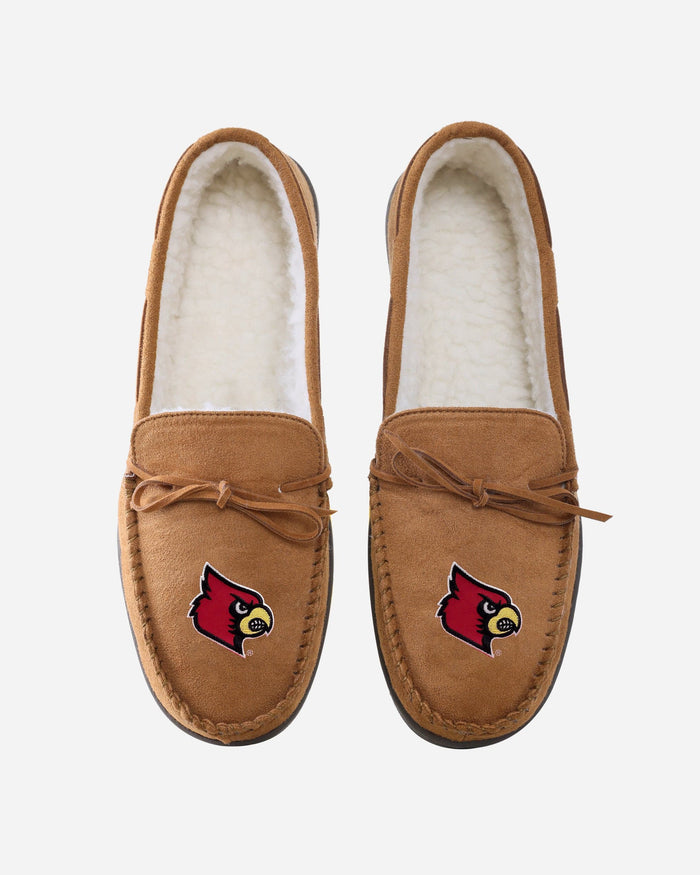 Louisville Cardinals Team Logo Moccasin Slipper FOCO - FOCO.com