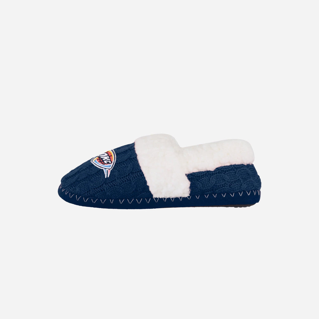 Oklahoma City Thunder Womens Team Color Moccasin Slipper FOCO - FOCO.com