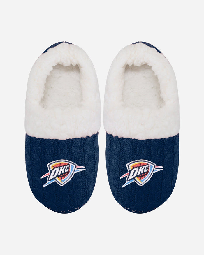 Oklahoma City Thunder Womens Team Color Moccasin Slipper FOCO S - FOCO.com