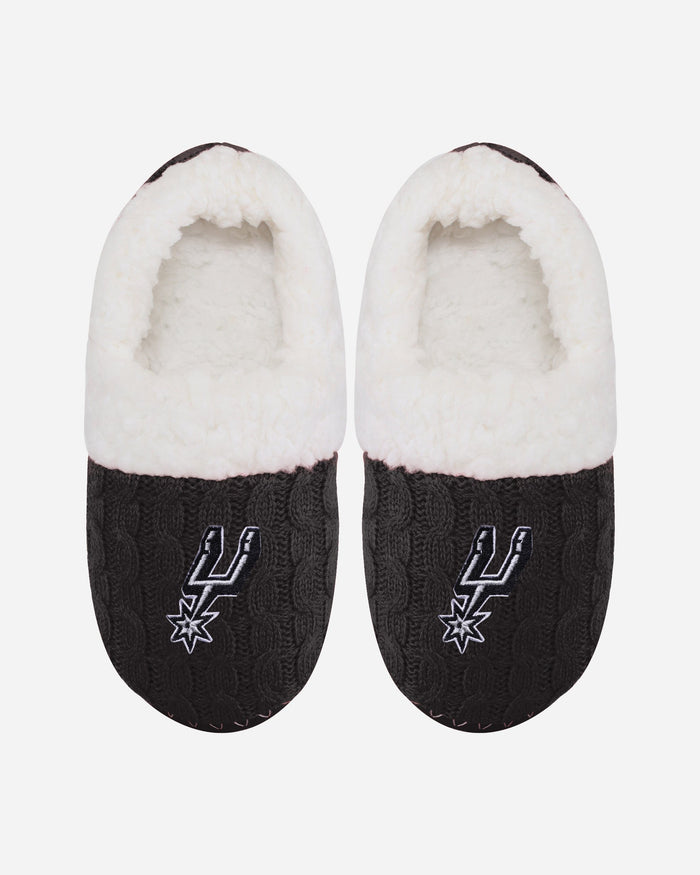 San Antonio Spurs Womens Team Color Moccasin Slipper FOCO S - FOCO.com