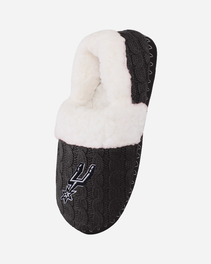 San Antonio Spurs Womens Team Color Moccasin Slipper FOCO - FOCO.com