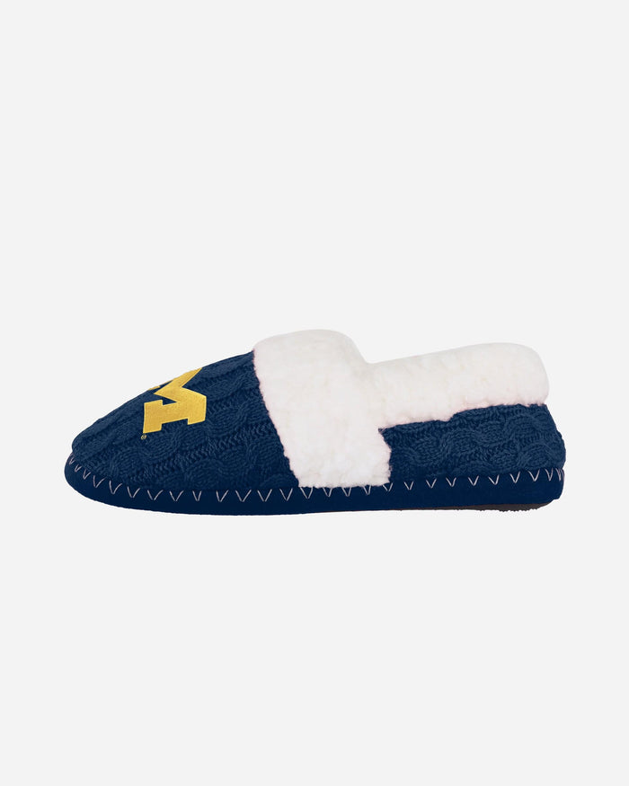 Michigan Wolverines Womens Team Color Moccasin Slipper FOCO - FOCO.com