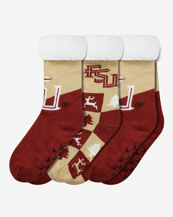 Florida State Seminoles Womens Fan Footy 3 Pack Slipper Socks FOCO - FOCO.com