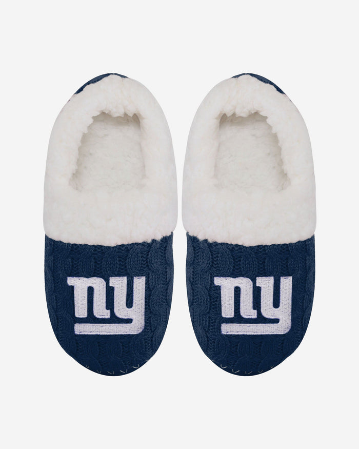 New York Giants Womens Team Color Moccasin Slipper FOCO S - FOCO.com