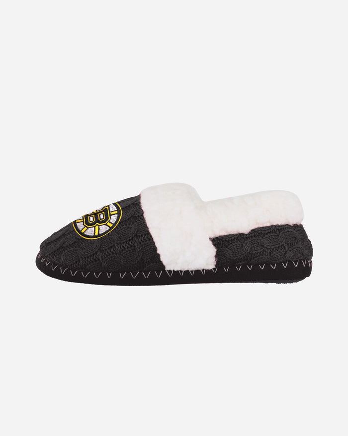 Boston Bruins Womens Team Color Moccasin Slipper FOCO - FOCO.com