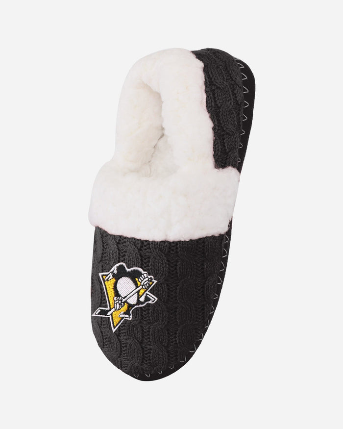 Pittsburgh Penguins Womens Team Color Moccasin Slipper FOCO - FOCO.com