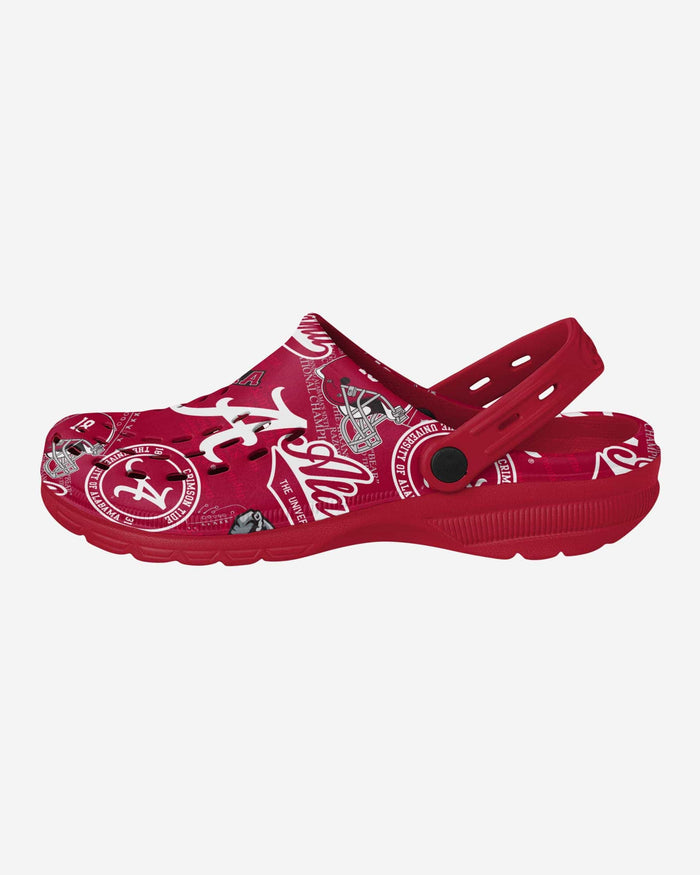 Alabama Crimson Tide Historic Print Clog With Strap FOCO S - FOCO.com