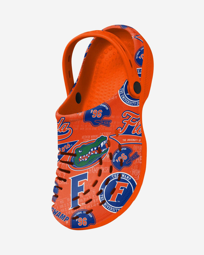 Florida Gators Historic Print Clog With Strap FOCO - FOCO.com