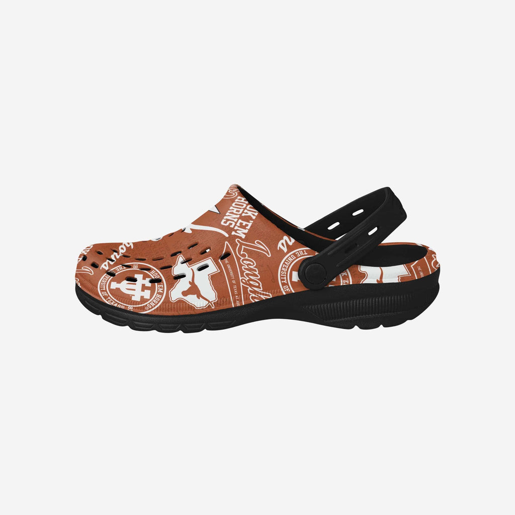 Texas Longhorns Historic Print Clog With Strap FOCO S - FOCO.com