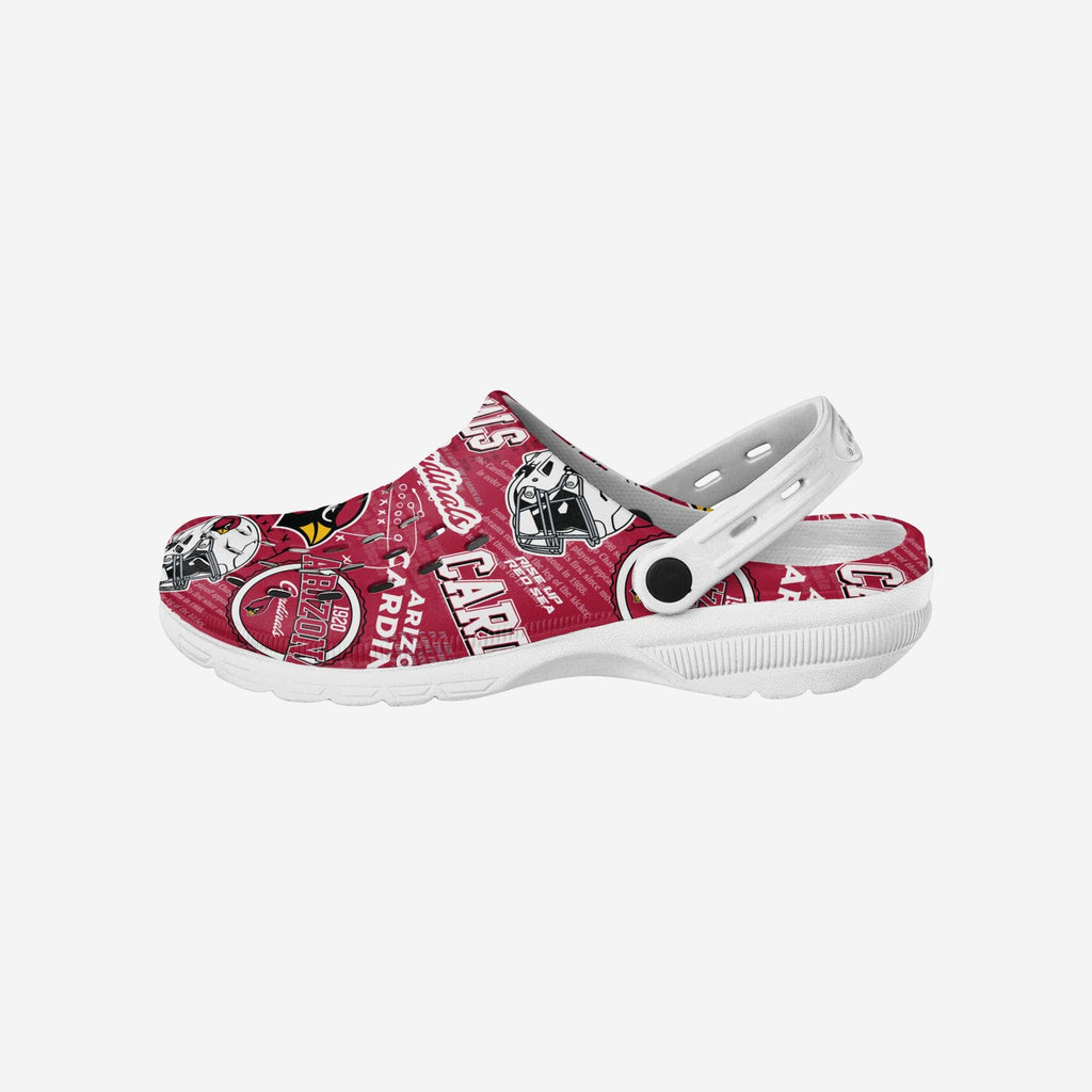 Arizona Cardinals Historic Print Clog With Strap FOCO S - FOCO.com