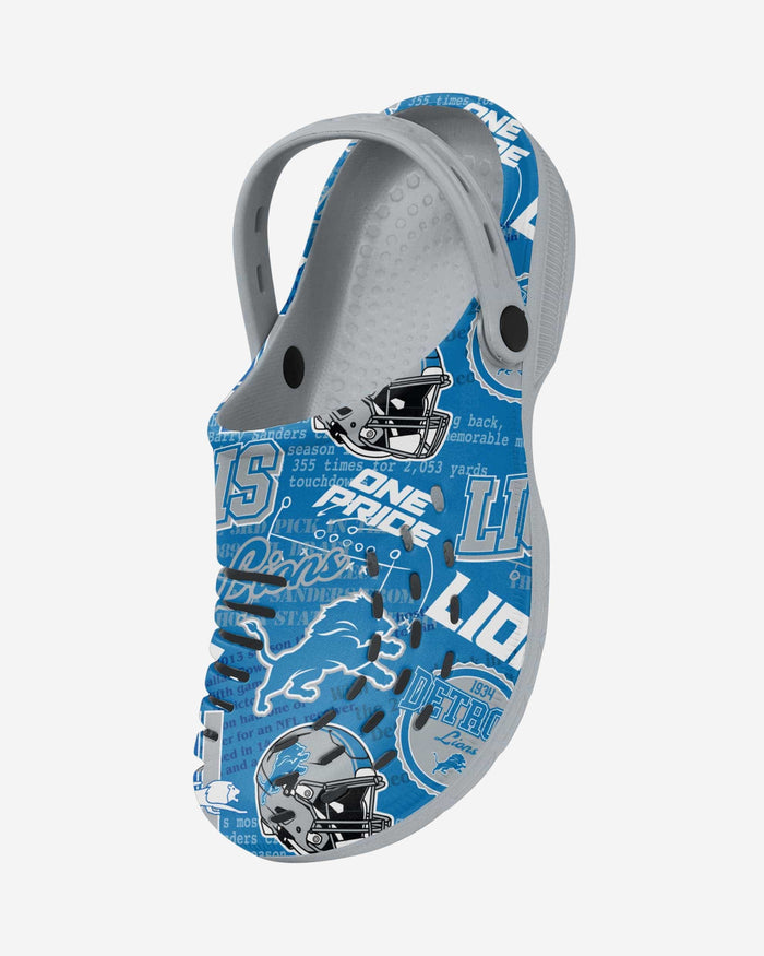 Detroit Lions Historic Print Clog With Strap FOCO - FOCO.com