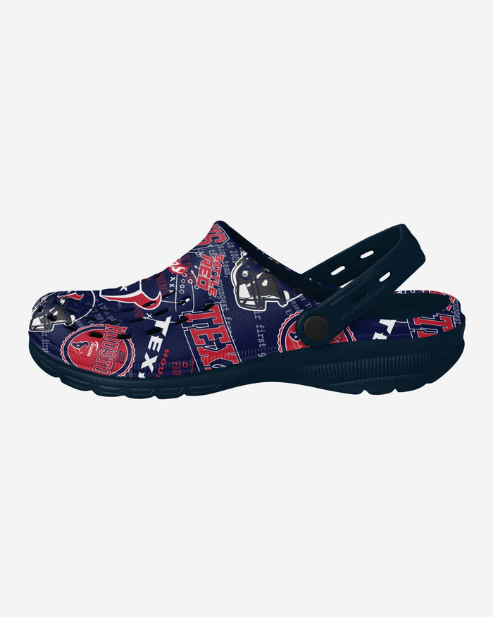 Houston Texans Historic Print Clog With Strap FOCO S - FOCO.com