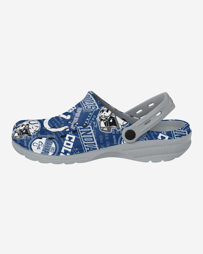 Indianapolis Colts Historic Print Clog With Strap FOCO S - FOCO.com