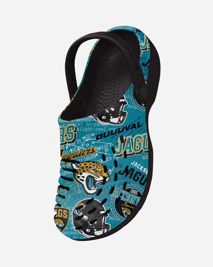 Jacksonville Jaguars Historic Print Clog With Strap FOCO - FOCO.com