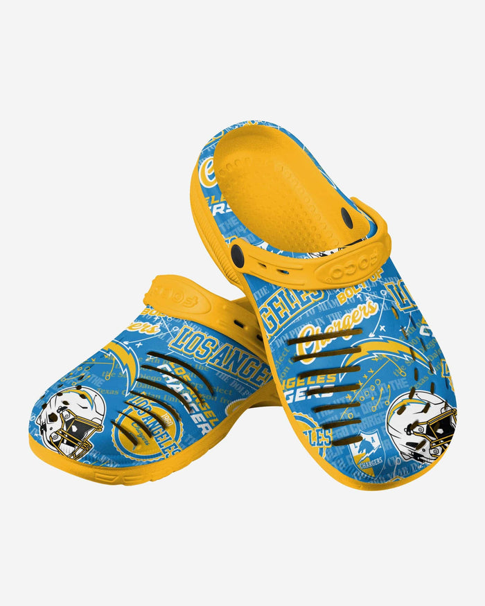 Los Angeles Chargers Historic Print Clog With Strap FOCO - FOCO.com