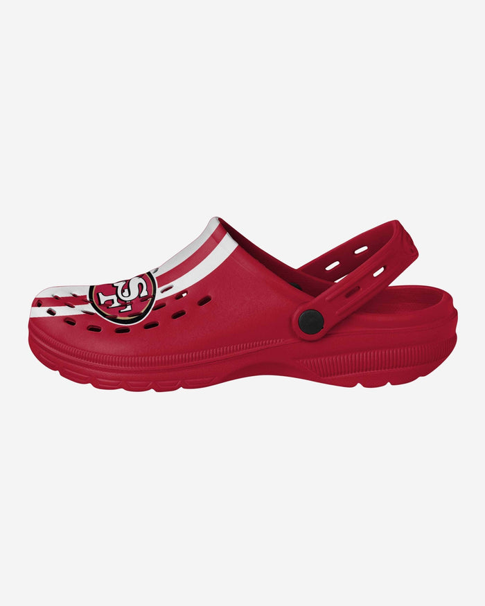 San Francisco 49ers Team Stripe Clog With Strap FOCO S - FOCO.com