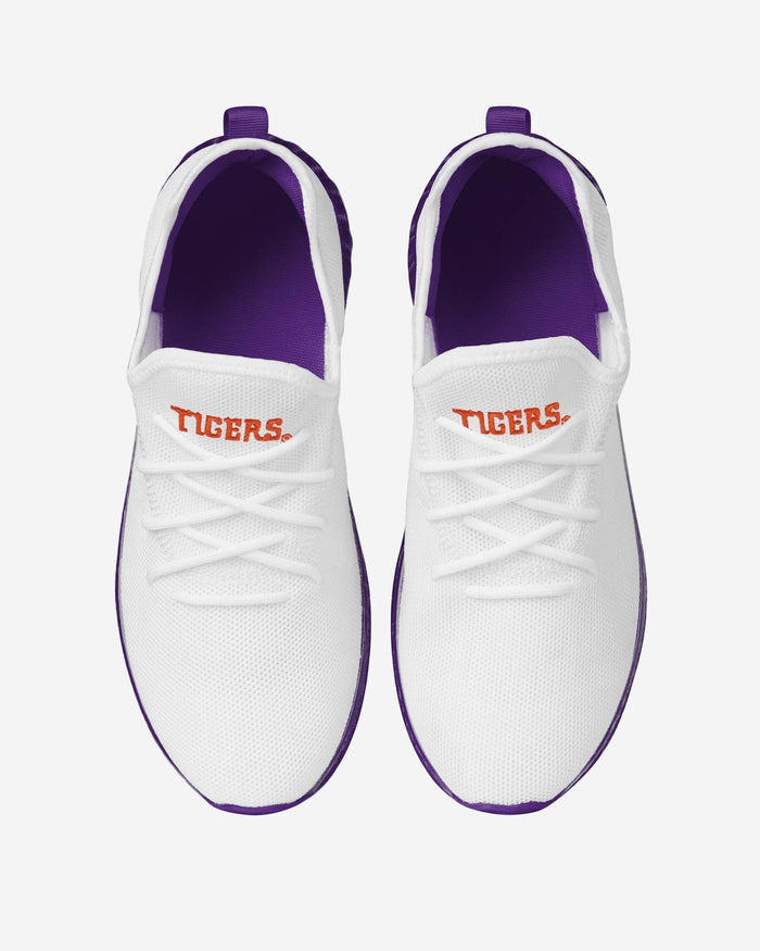 Clemson Tigers Gradient Midsole White Sneakers FOCO - FOCO.com