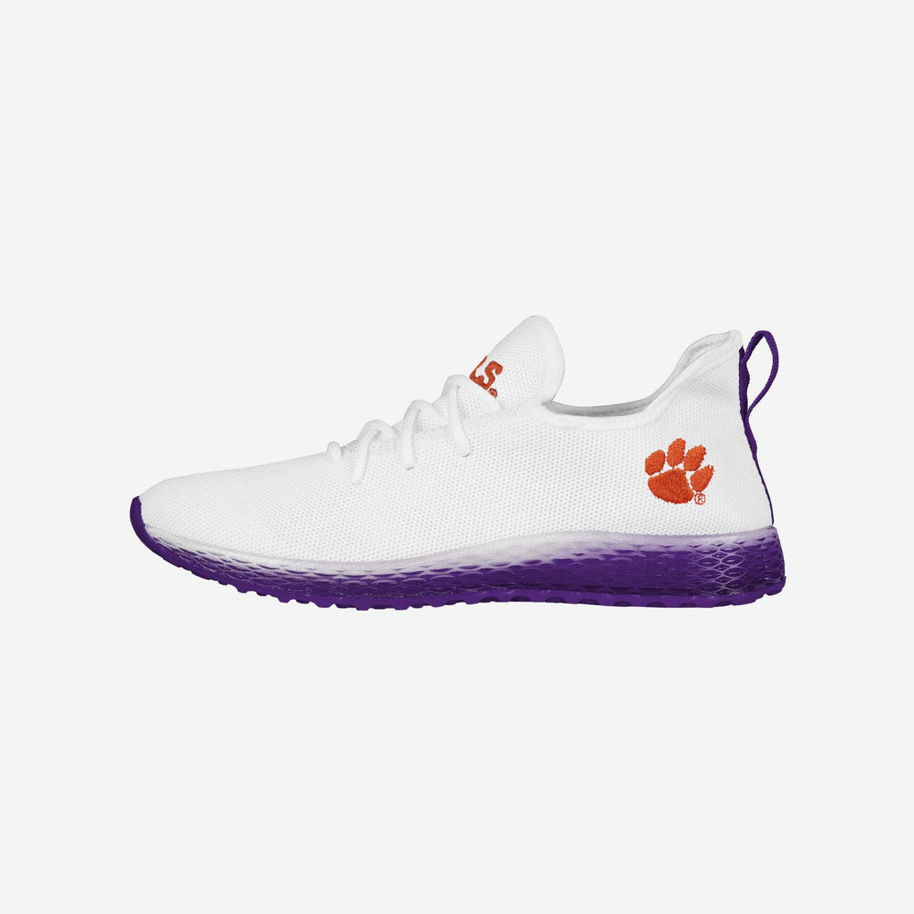 Clemson Tigers Gradient Midsole White Sneakers FOCO 7 - FOCO.com