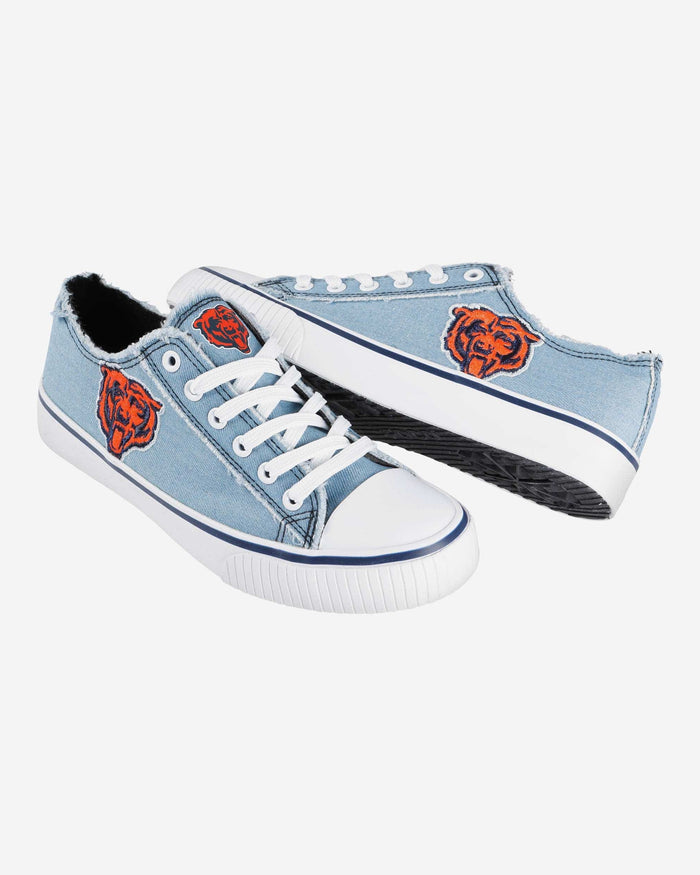 Chicago Bears Womens Denim Low Top Canvas Shoe FOCO - FOCO.com