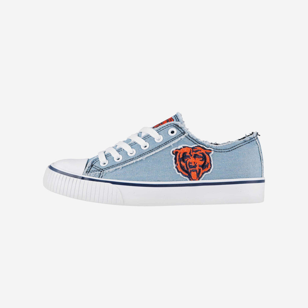 Chicago Bears Womens Denim Low Top Canvas Shoe FOCO 6 - FOCO.com