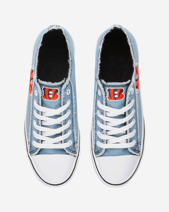 Cincinnati Bengals Womens Denim Low Top Canvas Shoe FOCO - FOCO.com