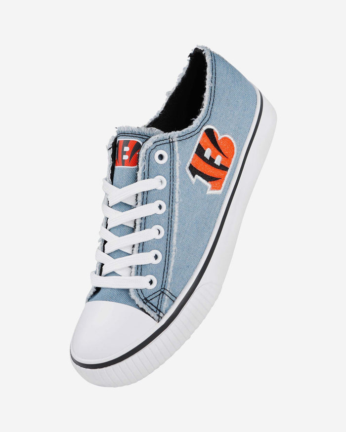 Cincinnati Bengals Womens Denim Low Top Canvas Shoe FOCO - FOCO.com