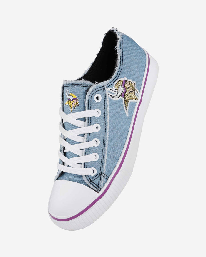 Minnesota Vikings Womens Denim Low Top Canvas Shoe FOCO - FOCO.com