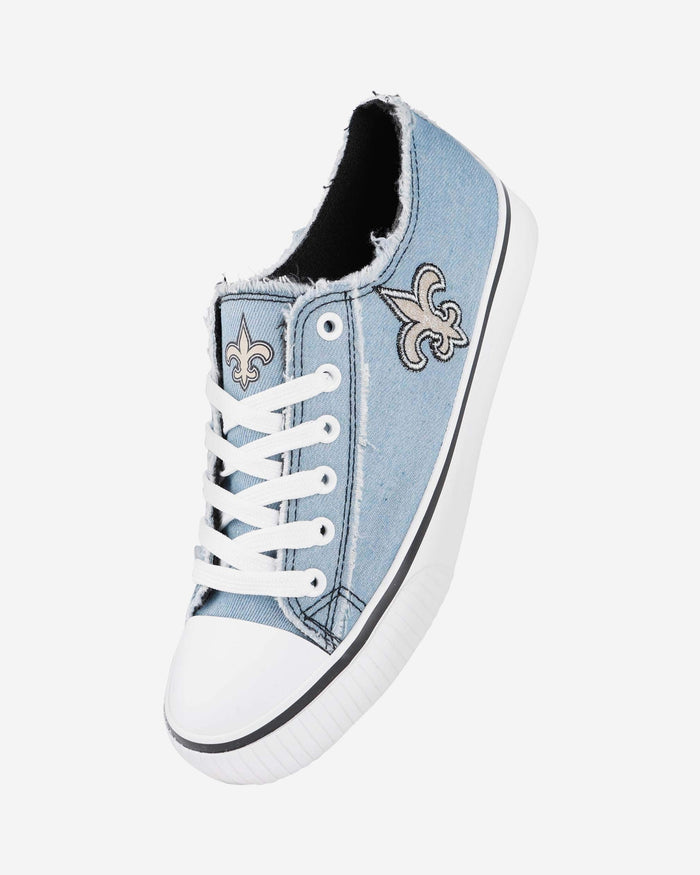 New Orleans Saints Womens Denim Low Top Canvas Shoe FOCO - FOCO.com