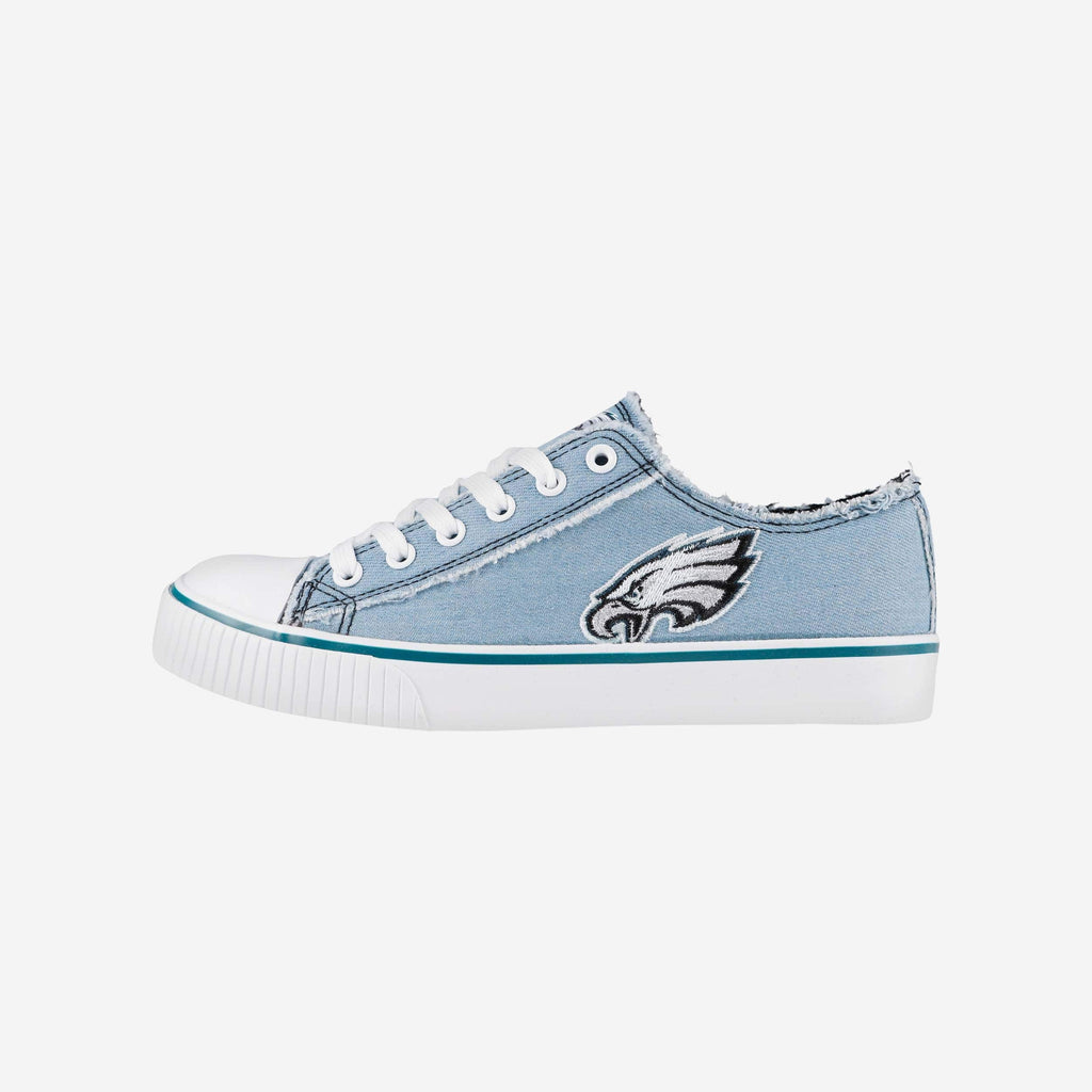 Philadelphia Eagles Womens Denim Low Top Canvas Shoe FOCO 6 - FOCO.com