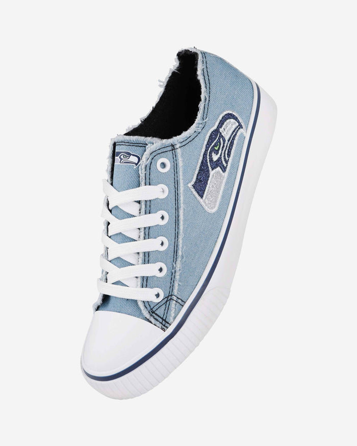 Seattle Seahawks Womens Denim Low Top Canvas Shoe FOCO