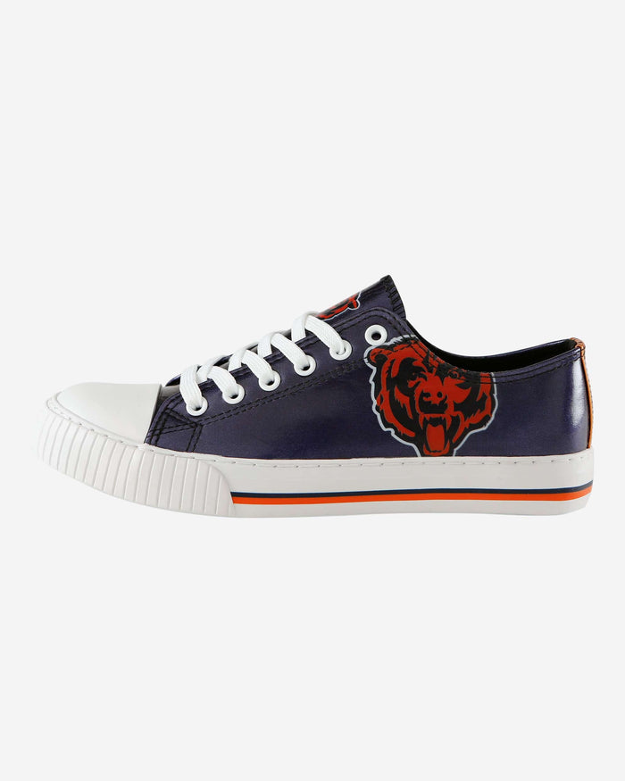 Chicago Bears Womens Team Color Metallic Low Top Canvas Shoes FOCO 6 - FOCO.com