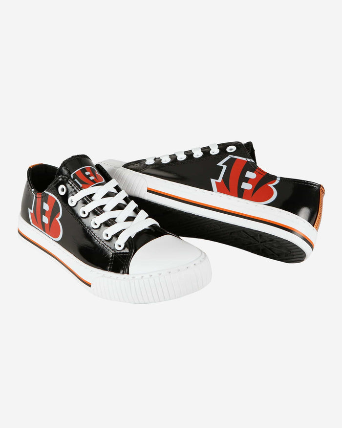 Cincinnati Bengals Womens Team Color Metallic Low Top Canvas Shoes FOCO - FOCO.com