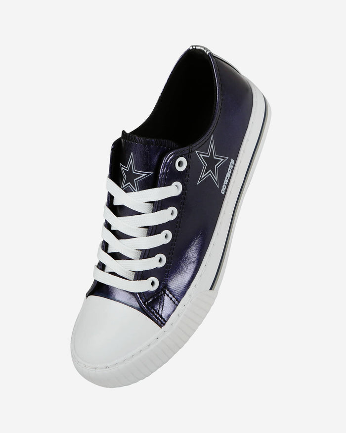 Dallas Cowboys Womens Team Color Metallic Low Top Canvas Shoes FOCO - FOCO.com