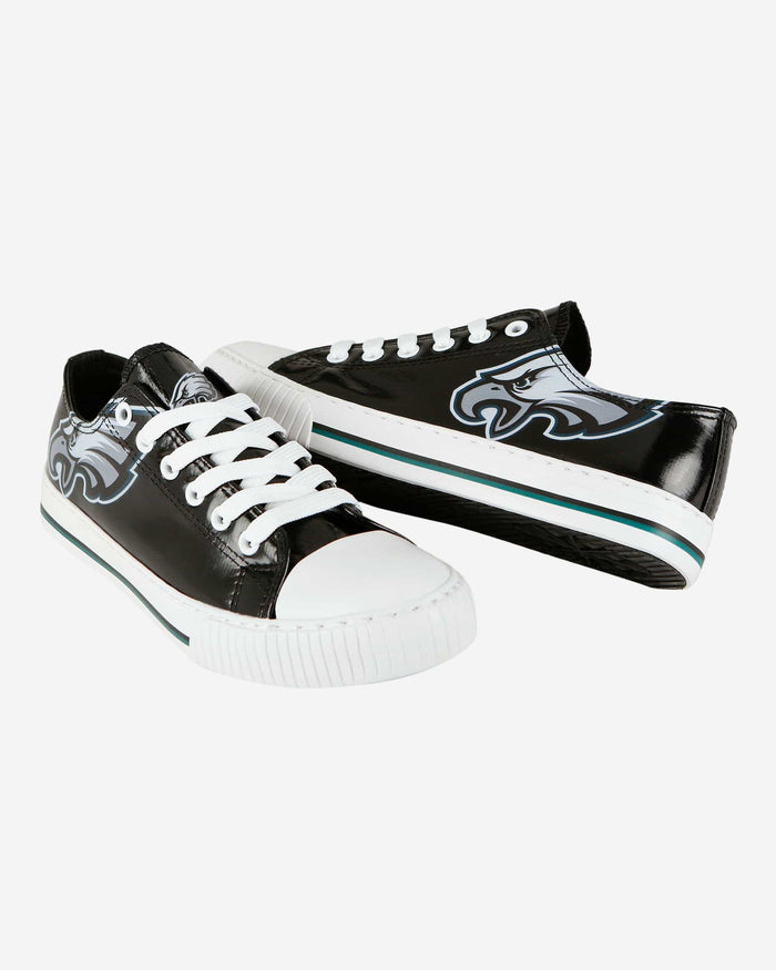 Philadelphia Eagles Womens Team Color Metallic Low Top Canvas Shoes FOCO - FOCO.com