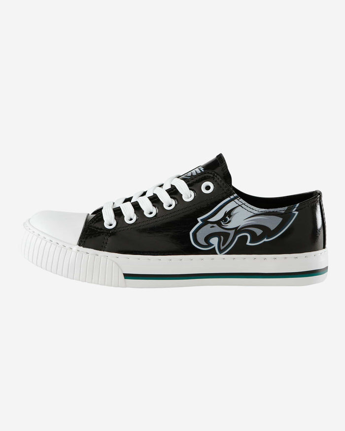 Philadelphia Eagles Womens Team Color Metallic Low Top Canvas Shoes FOCO 6 - FOCO.com