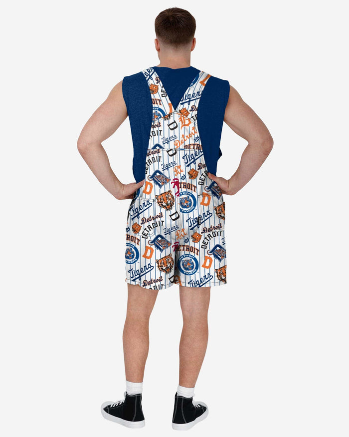 Detroit Tigers Mens Historic Print Bib Shortalls FOCO - FOCO.com