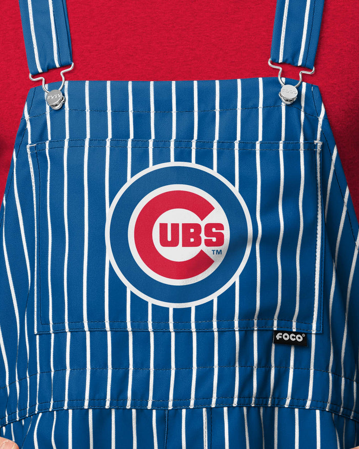 Chicago Cubs Mens Pinstripe Bib Shortalls FOCO - FOCO.com