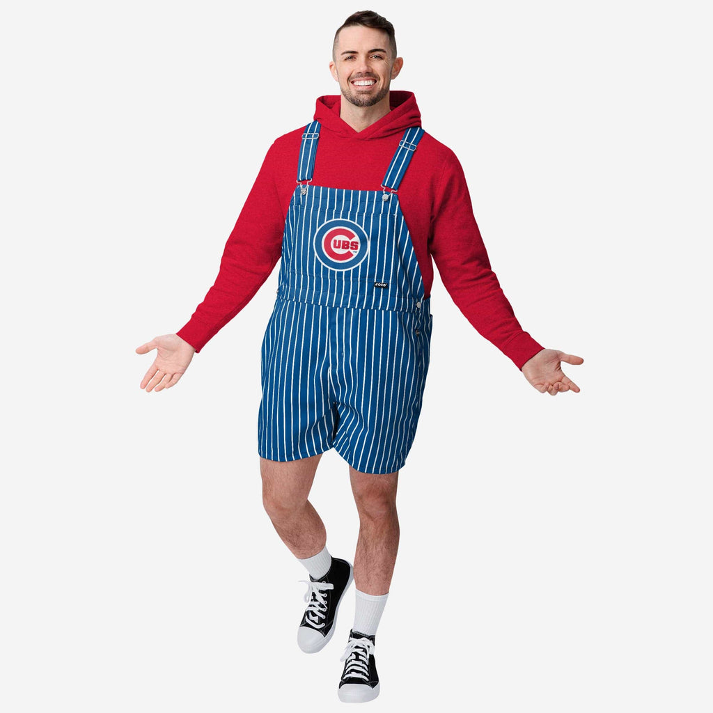 Chicago Cubs Mens Pinstripe Bib Shortalls FOCO S - FOCO.com