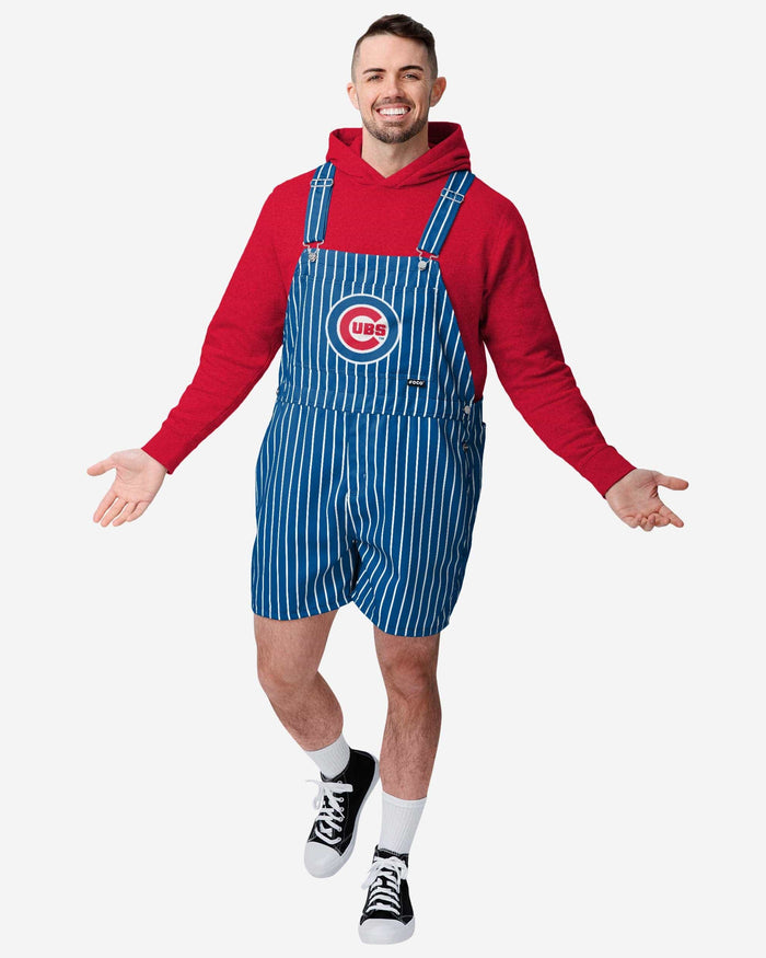 Chicago Cubs Mens Pinstripe Bib Shortalls FOCO S - FOCO.com