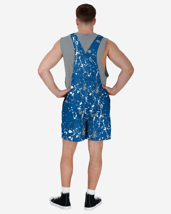 Los Angeles Dodgers Mens Paint Splatter Bib Shortalls FOCO - FOCO.com