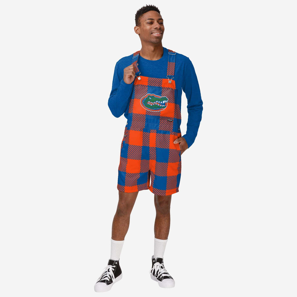 Florida Gators Mens Plaid Bib Shortalls FOCO S - FOCO.com