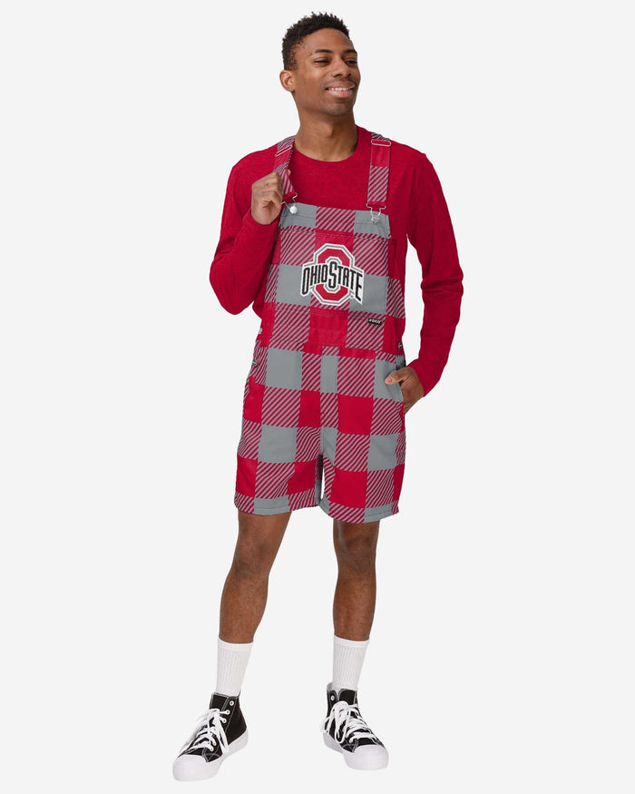 Ohio State Buckeyes Mens Plaid Bib Shortalls FOCO S - FOCO.com