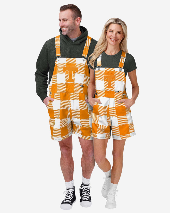 Tennessee Volunteers Mens Plaid Bib Shortalls FOCO - FOCO.com